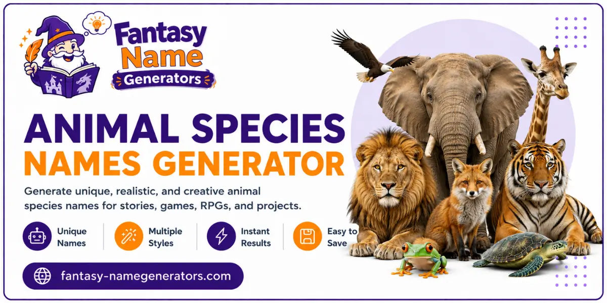 Animal Species Names Generator